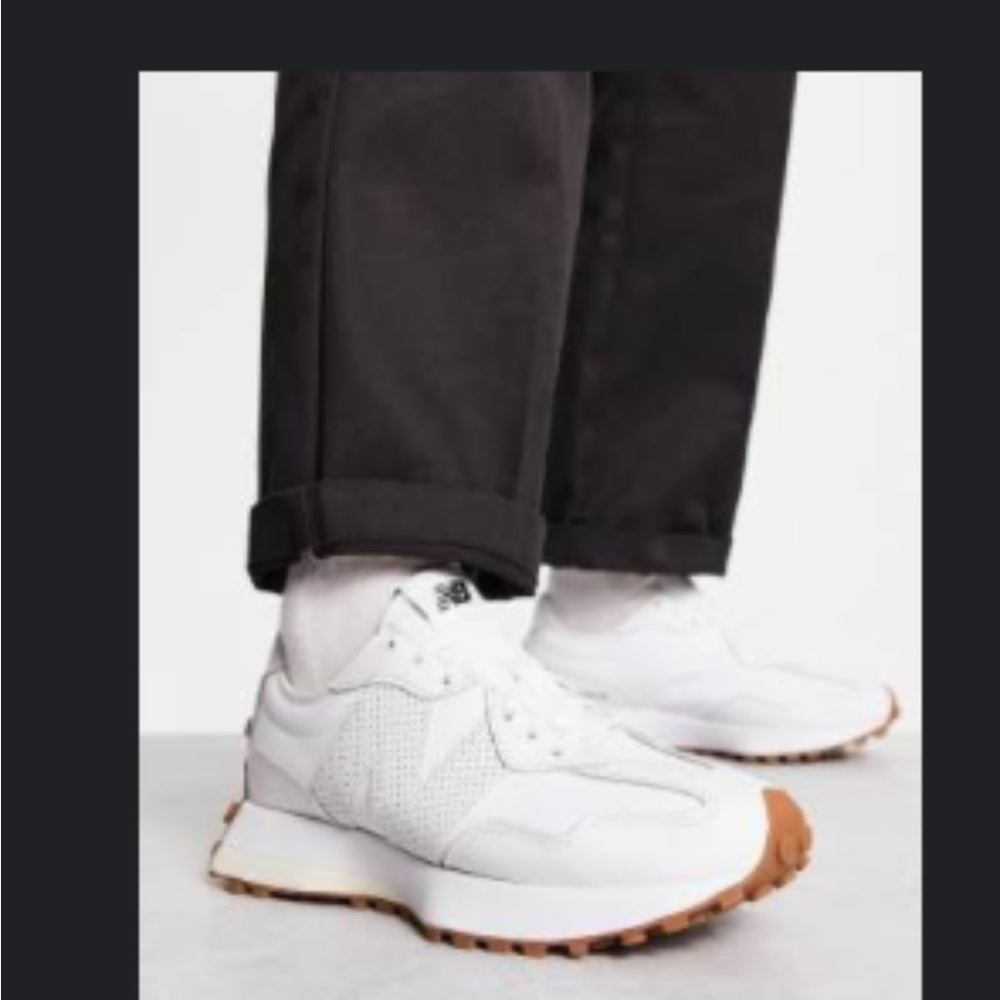 New Balance 327 White and Brown Sneakers